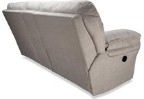 marion grey reclining console loveseat   