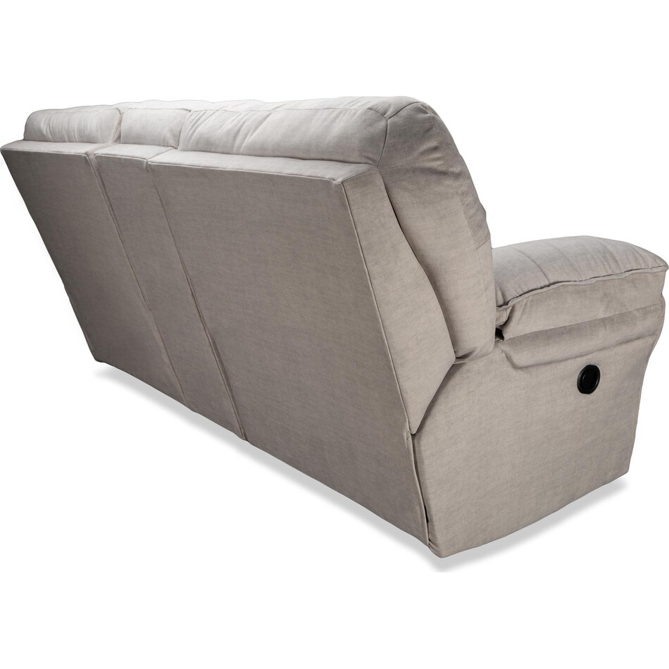 marion grey reclining console loveseat   