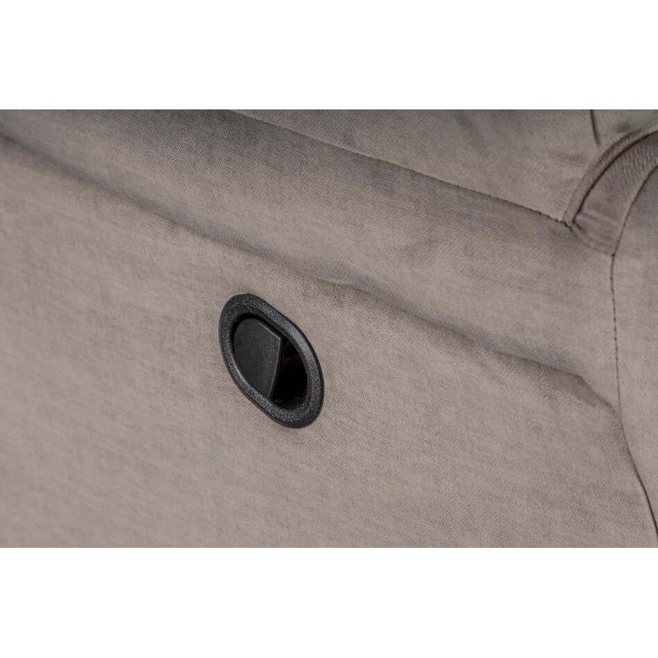 marion grey reclining console loveseat   