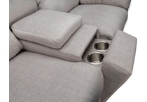 marion grey reclining console loveseat   