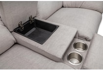 marion grey reclining console loveseat   