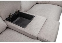 marion grey reclining console loveseat   
