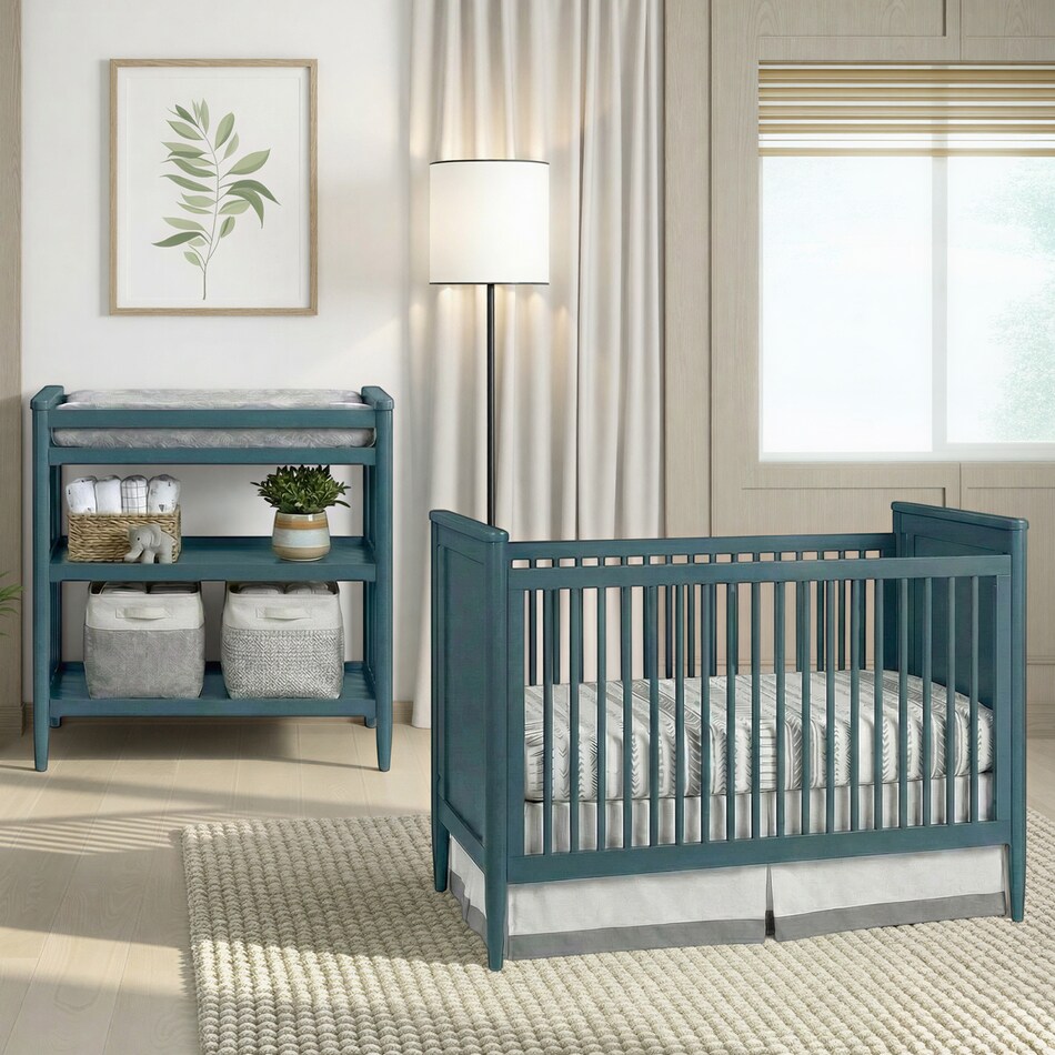 marlowe nursery blue crib   