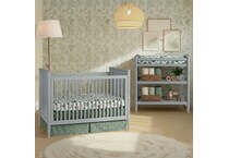 marlowe nursery light gray crib   