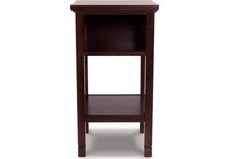 marnville reddish brown chairside table   