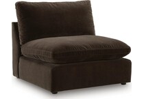 maximilian bittersweet armless chair   
