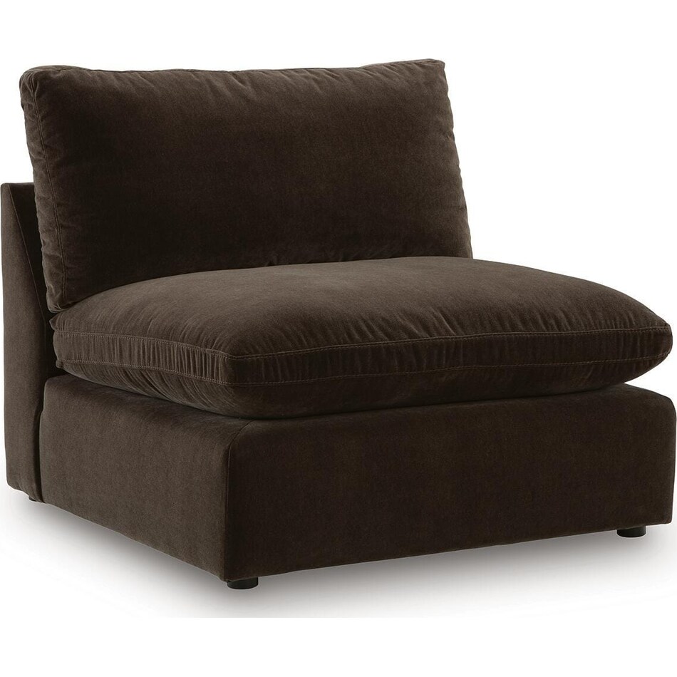 maximilian bittersweet armless chair   