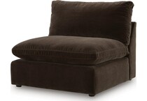 maximilian bittersweet armless chair   