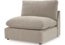 maximilian pebble armless chair   