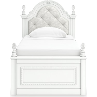 MAYLILLY TWIN UPHOLSTERED PANEL BED