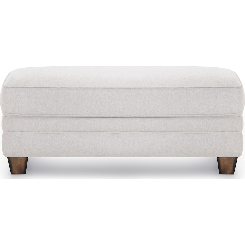 mayme white ottoman   
