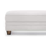 mayme white ottoman   