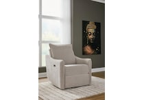 mcburg blue power swivel glider recliner   