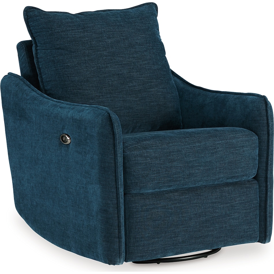 mcburg navy power swivel glider recliner   