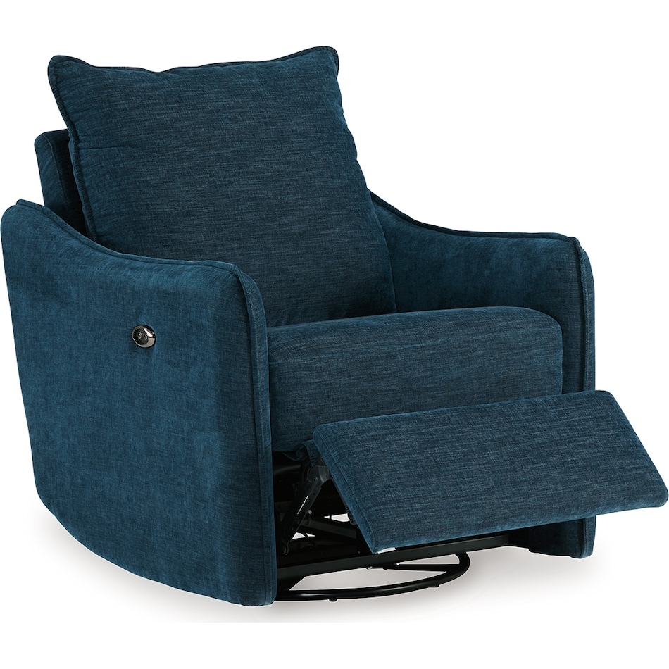 mcburg navy power swivel glider recliner   
