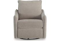 mcburg taupe power swivel glider recliner   