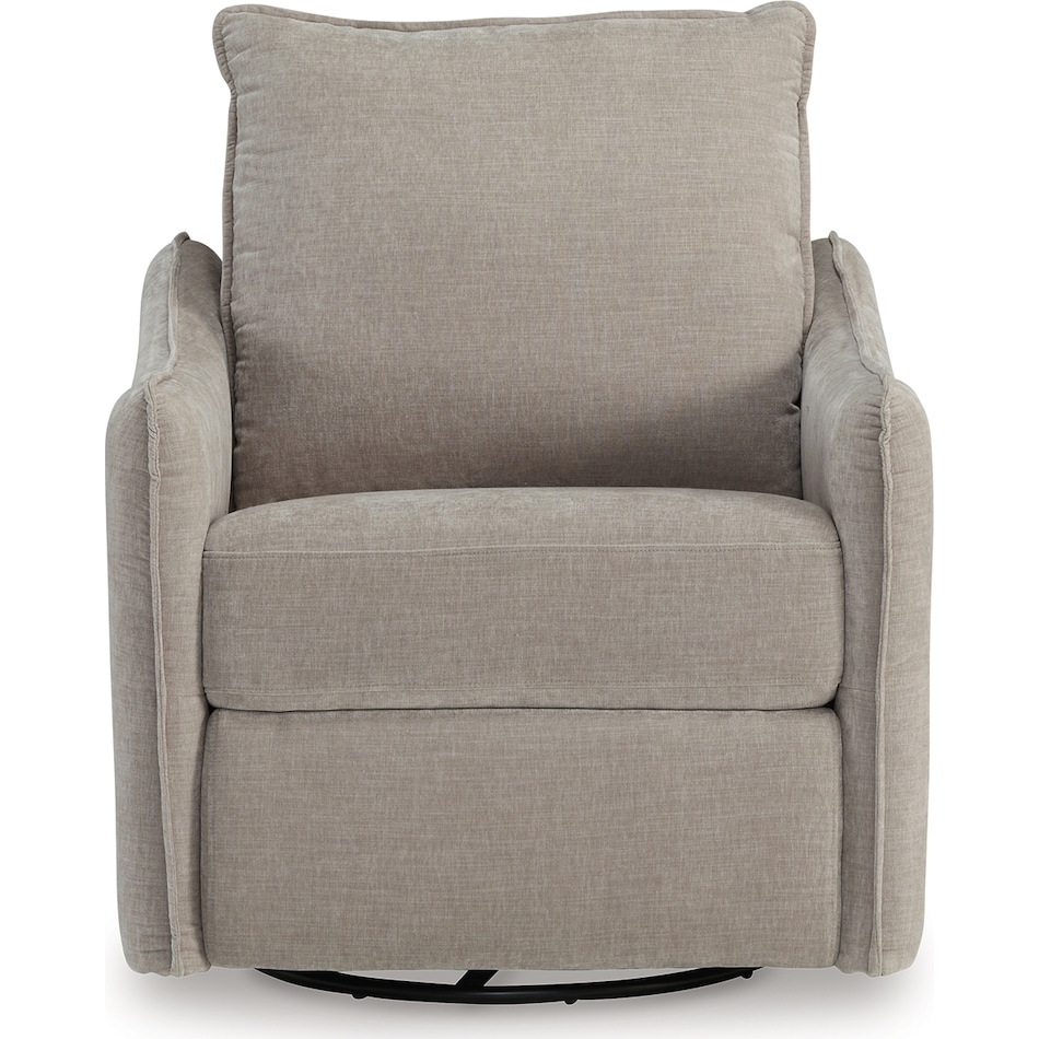 mcburg taupe power swivel glider recliner   