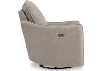 mcburg taupe power swivel glider recliner   