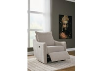 mcburg taupe power swivel glider recliner   