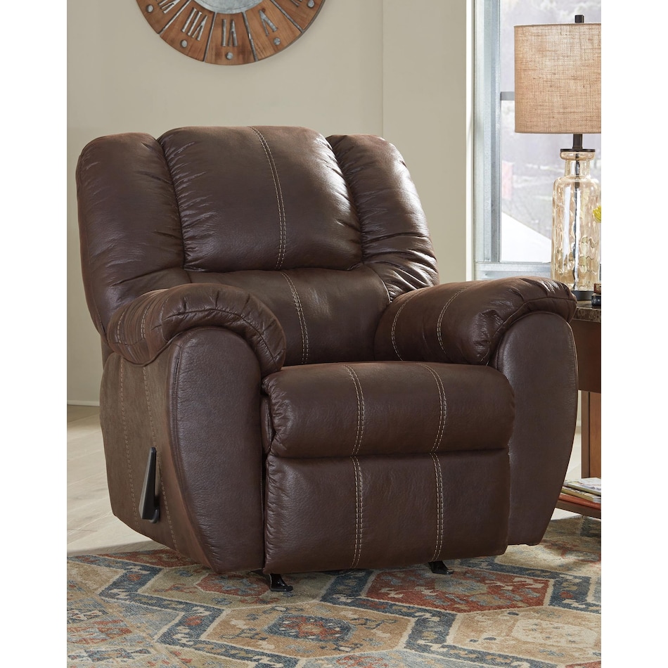 mcgann brown rocker recliner   