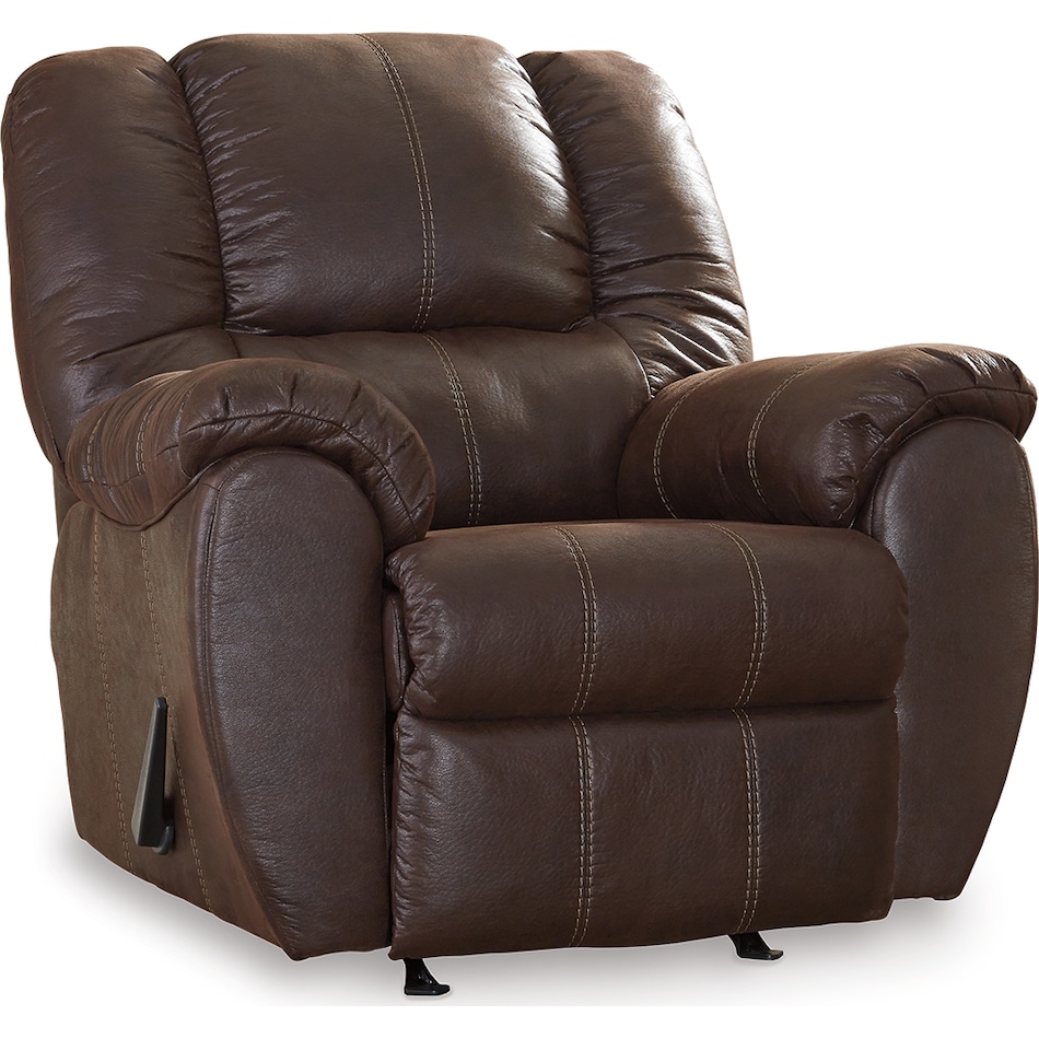 mcgann walnut rocker recliner   