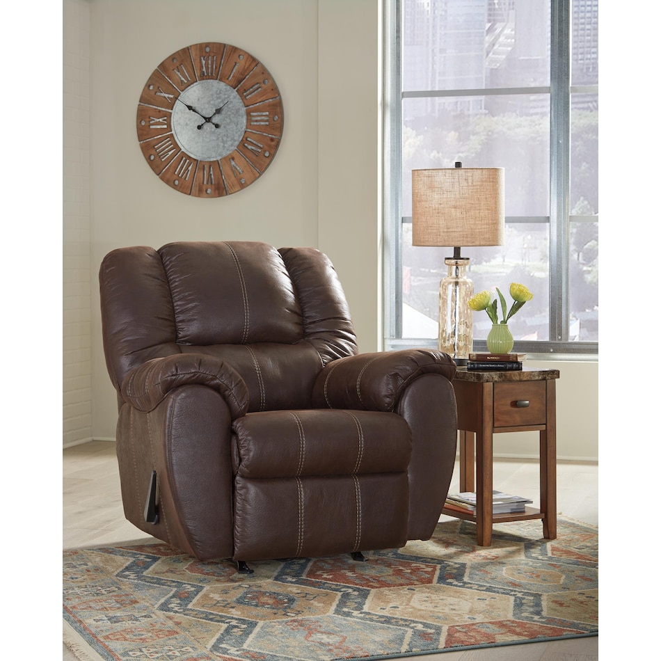 mcgann walnut rocker recliner   