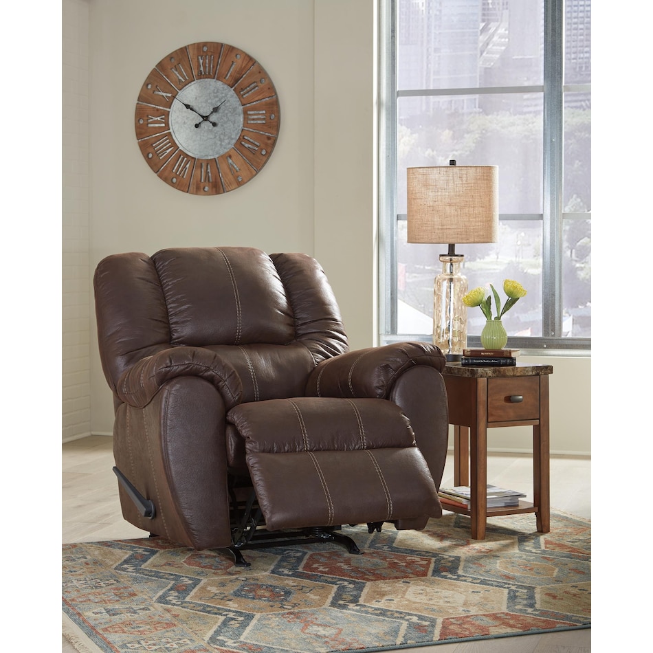 mcgann walnut rocker recliner   