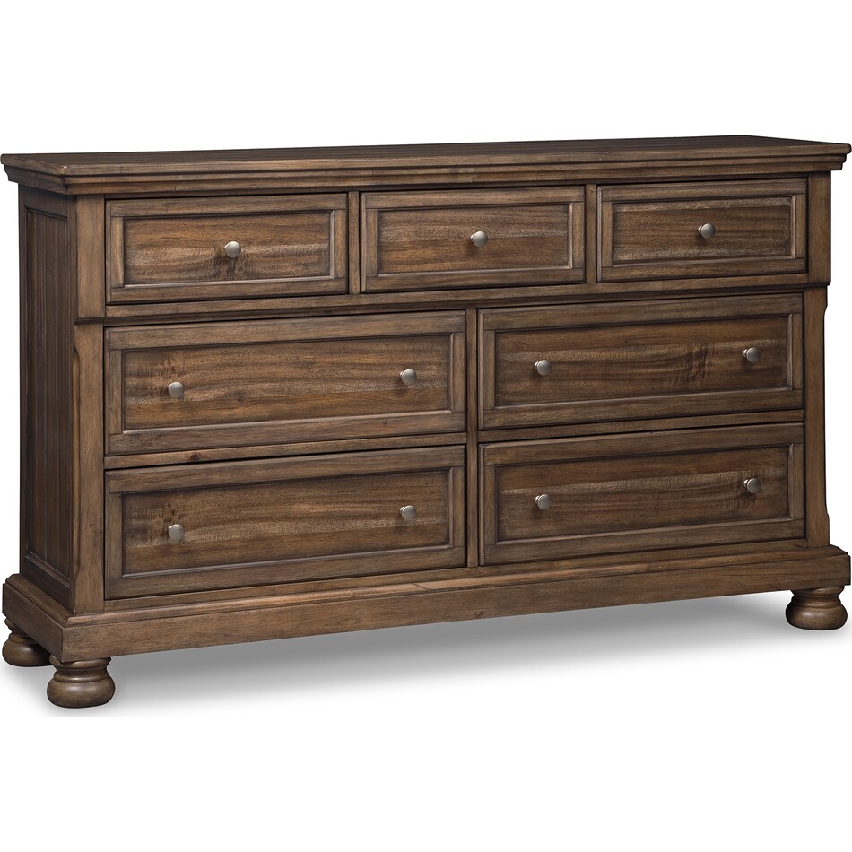 medium brown dresser   