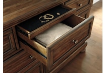 medium brown dresser   