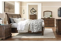 medium brown dresser   