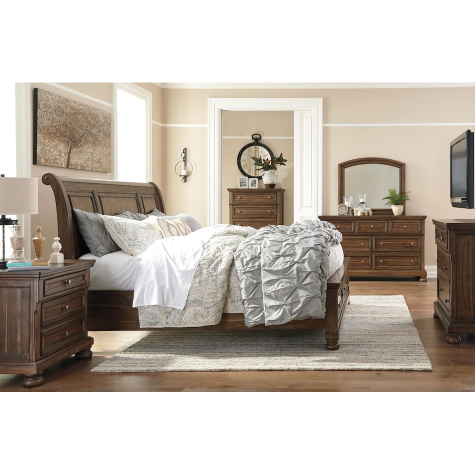 medium brown dresser   