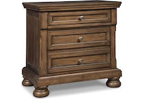 medium brown nightstand   