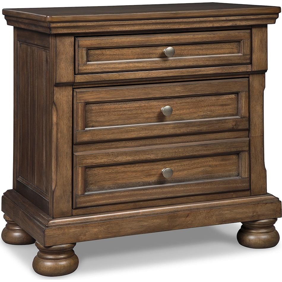 medium brown nightstand   