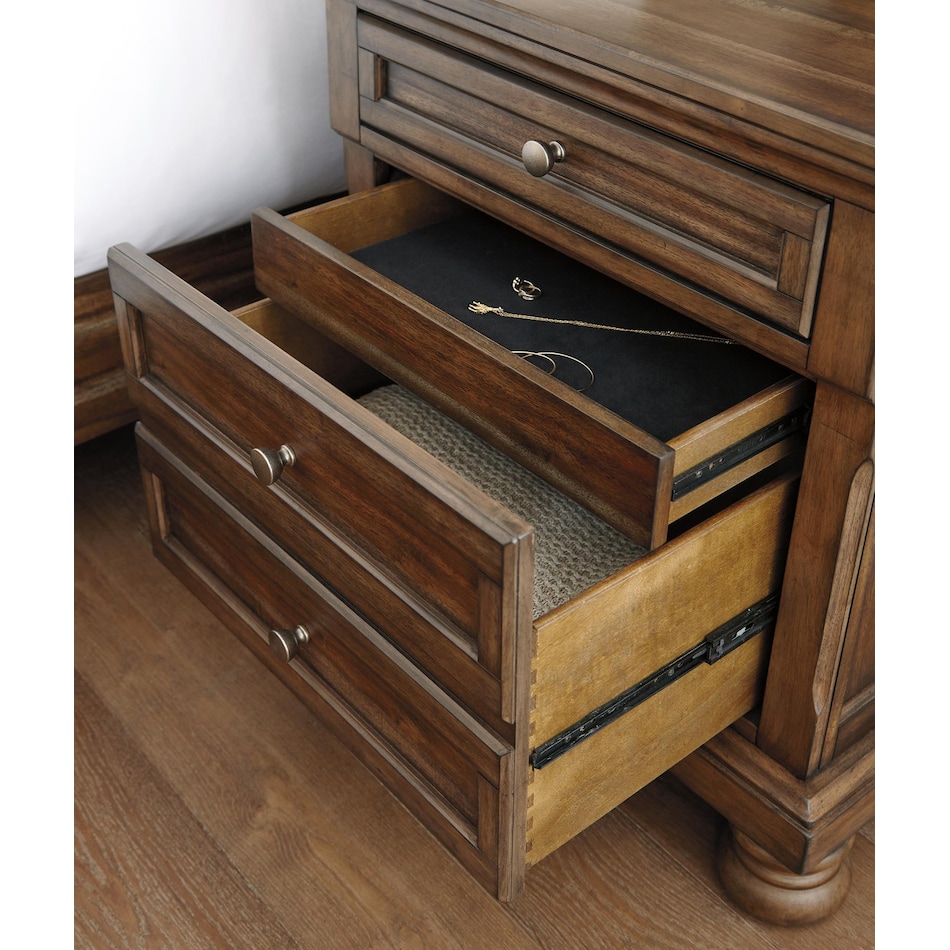 medium brown nightstand   