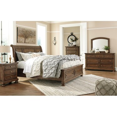 FLYNNTER SLEIGH STORAGE BED