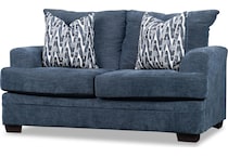 mercer blue loveseat   