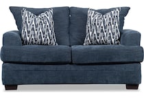 mercer blue loveseat   