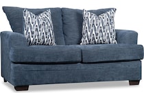 mercer blue loveseat   