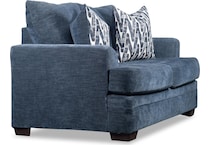 mercer blue loveseat   