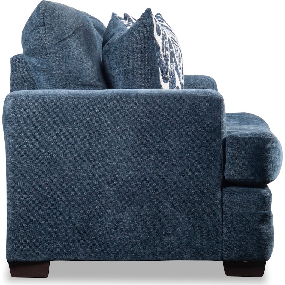 mercer blue loveseat   