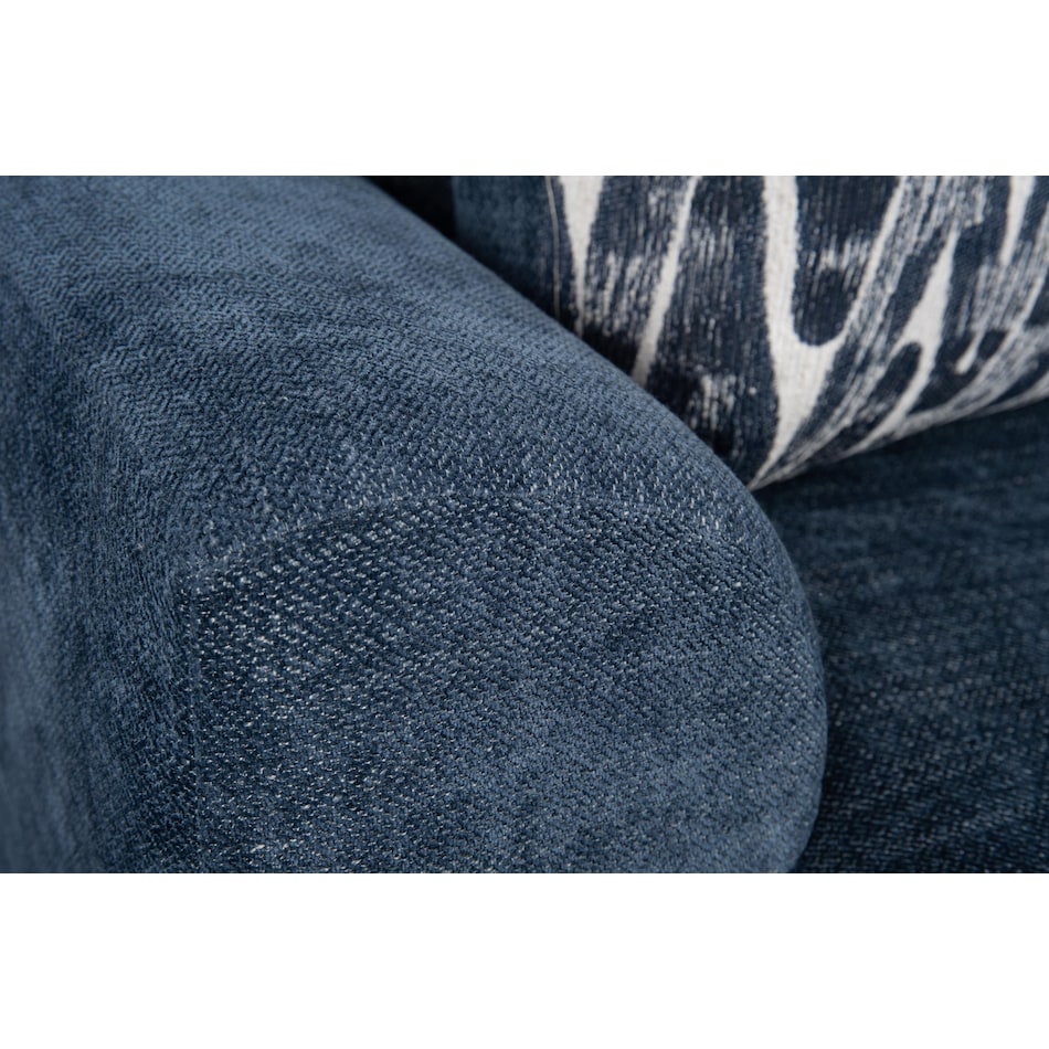 mercer blue loveseat   