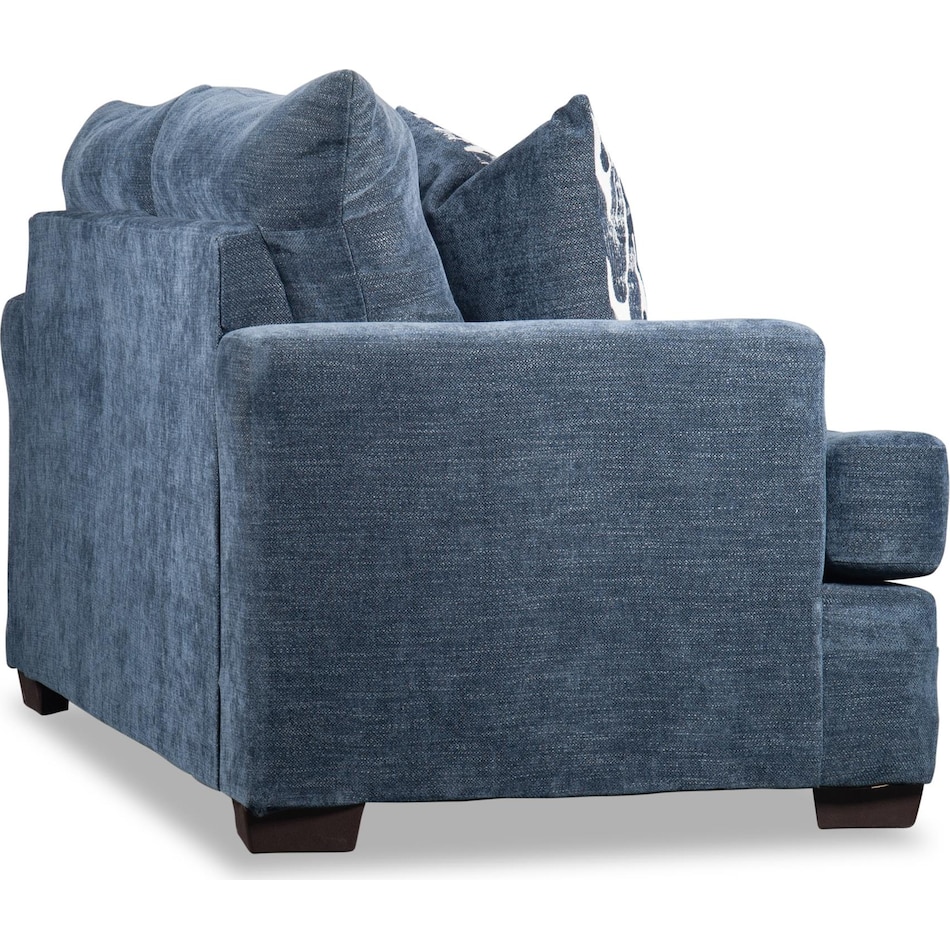 mercer blue loveseat   