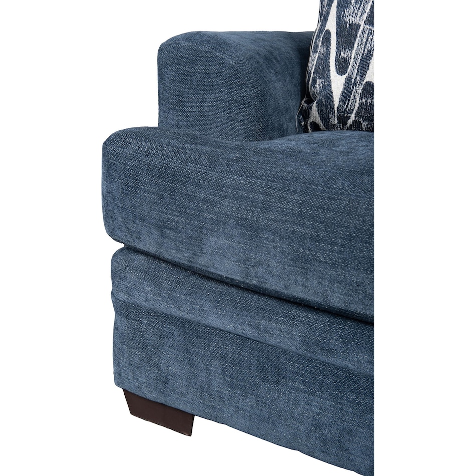 mercer blue loveseat   