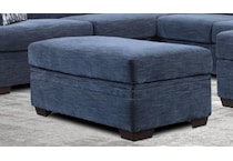 mercer blue ottoman   