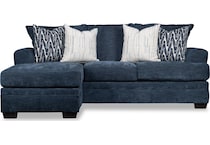 mercer blue sofa chaise   