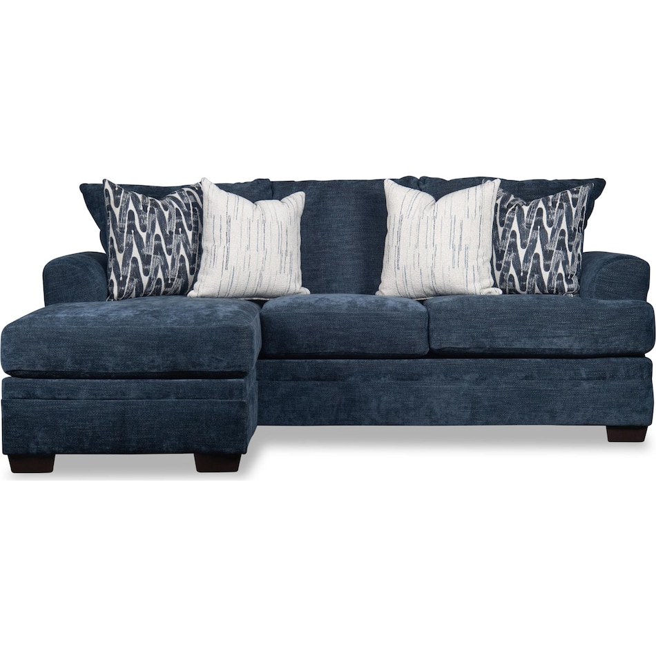 mercer blue sofa chaise   