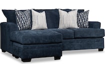 mercer blue sofa chaise   