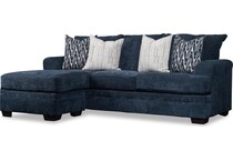 mercer blue sofa chaise   