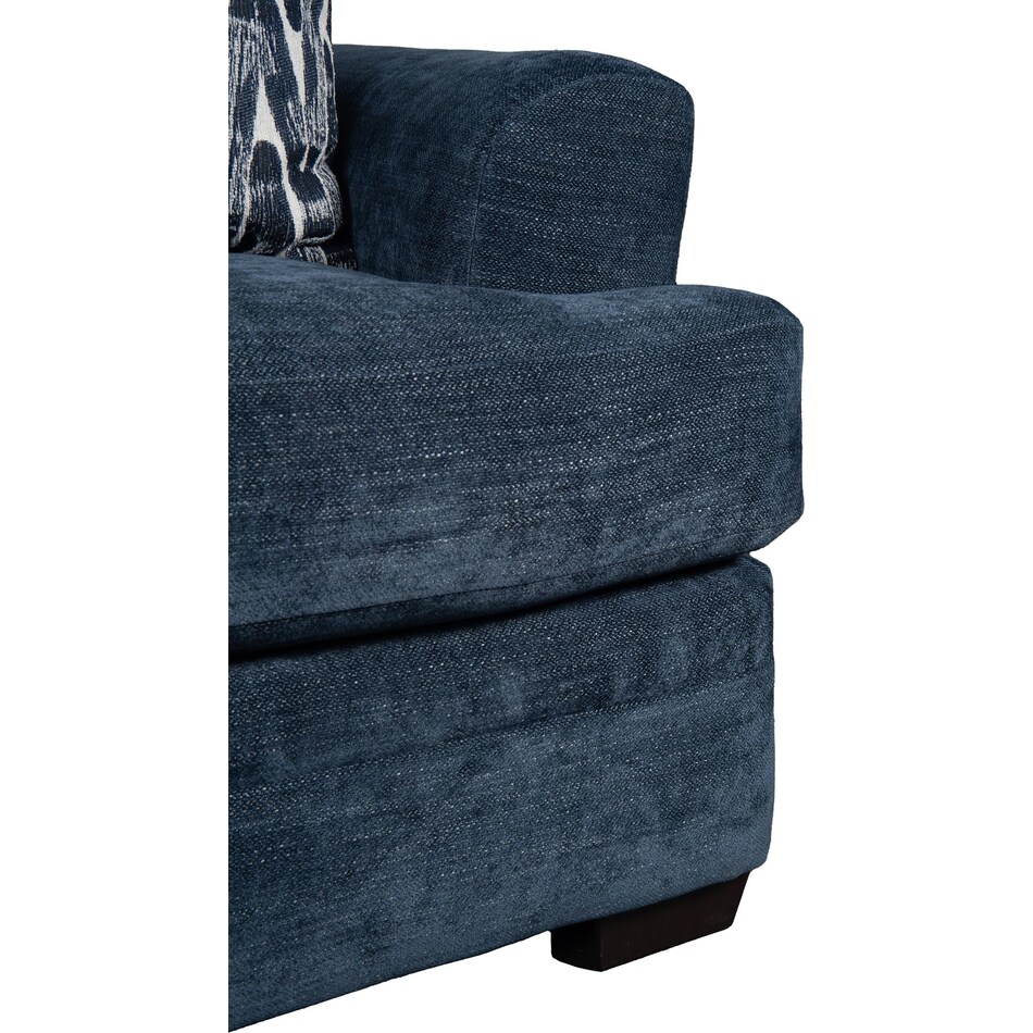 mercer blue sofa chaise   