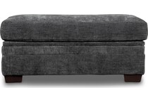 mercer grey ottoman   